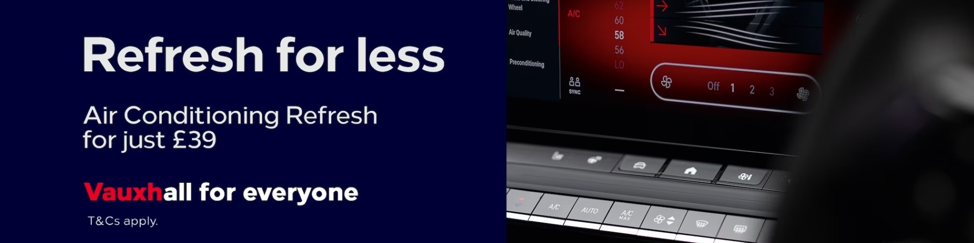 Refresh for less this summer Aircon Banner